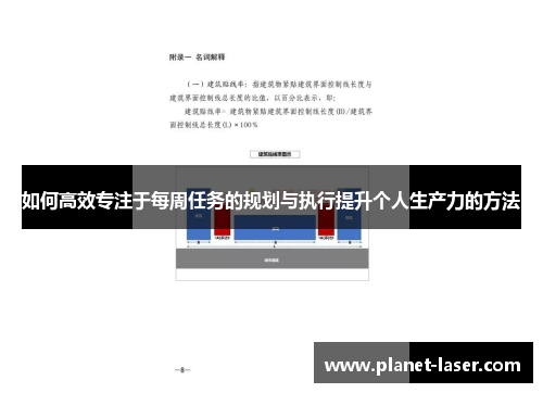 如何高效专注于每周任务的规划与执行提升个人生产力的方法